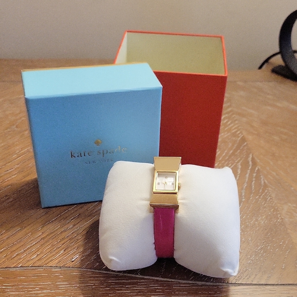 Kate Spade Gold and Pink Women's Bow Watch